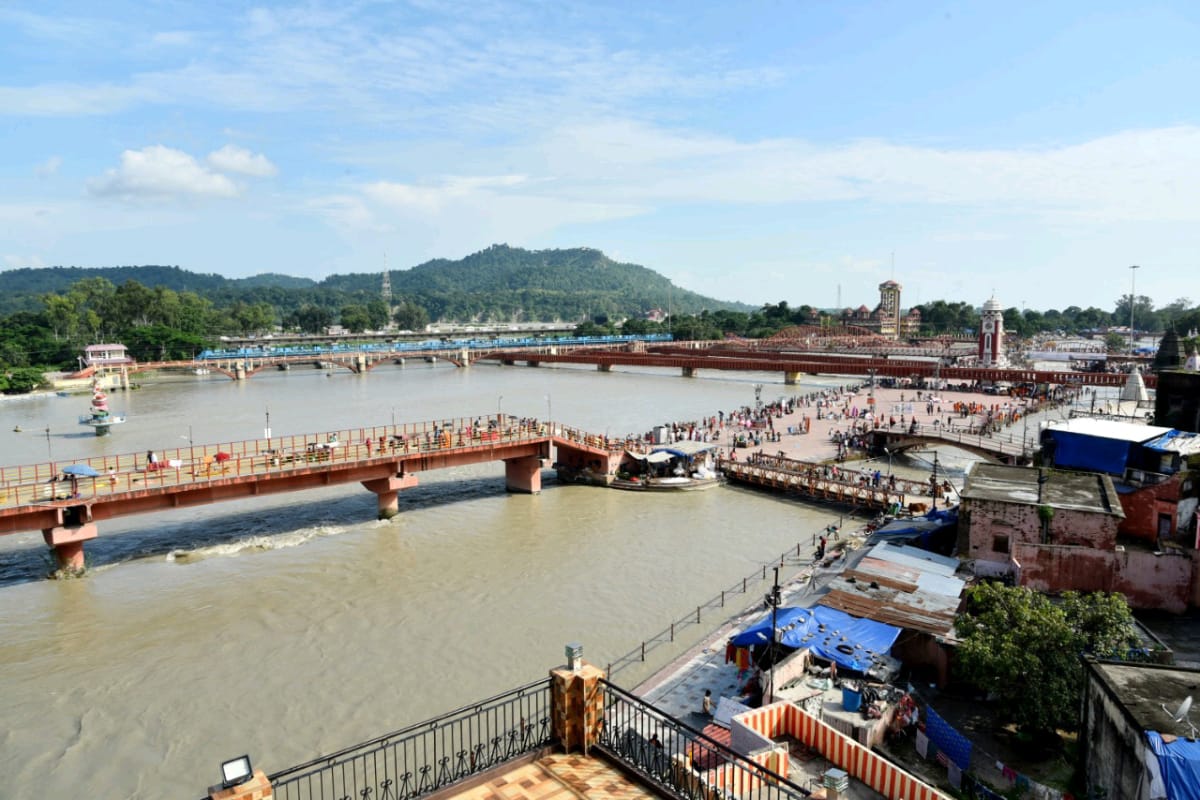 Ganga view from Hotel Ganga Basin at Haridwar 